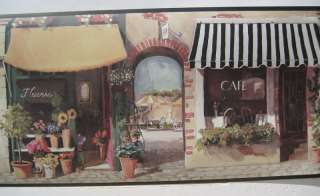 FRENCH CAFE STREET SCENE WINE FOOD Wall Border 9   