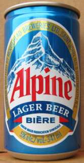 ALPINE BIERE LAGER BEER Can mountains, Moosehead CANADA  