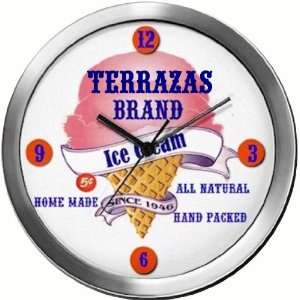  TERRAZAS 14 Inch Ice Cream Metal Clock Quartz Movement 