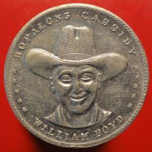 Hopalong Cassidy Good Luck Token William Boyd Hoppy Pictorial Medal 