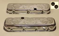BIG BLOCK CHEVY SHORT FLAME VALVE COVERS 396 502  