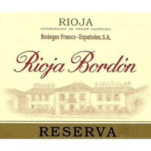   Franco Espanolas Rioja Bordon Reserva 750ml Grocery & Gourmet Food