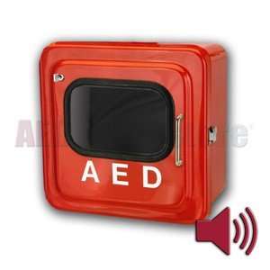  Outdoor Fiberglass AED Wall Cabinet w/Alarm RED   AMP1200 