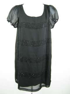 You are bidding on a BIZZ PRINCESS Black Short Sleeve Evening Dress Sz 