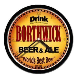  BORTHWICK beer and ale cerveza wall clock 