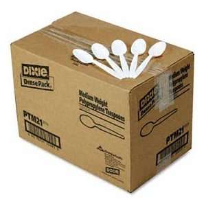  Mediumweight Plastic Teaspoons, White, 1,000 Per Carton 