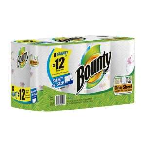  Bounty Paper Towels Select A Size Giant Rolls with Prints 