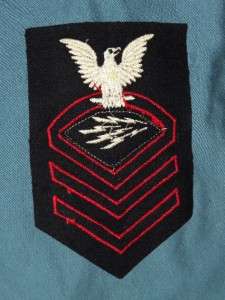 PATCH RANK WW2 USN NAVY CPO CHIEF PETTY OFFICER AIRSHIP RIGGER RARE 