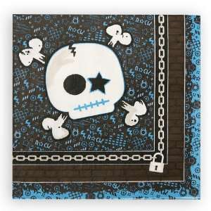 Boy Skull   Luncheon Napkins   16 Qty/Pack   Birthday Party Supplies 