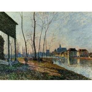   February Morning at Moret sur Loing Alfred Sisley Han