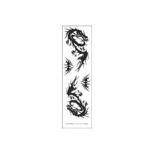   Tattoo Black/white 3.5x14 pc tribal Dragons 6Pk 