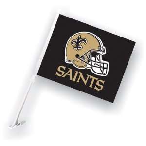   New Orleans Saints NFL Car Flag with Wall Brackett 