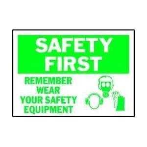  Info Label Wear Safety Equip 3 1/2, Pk 5   BRADY 