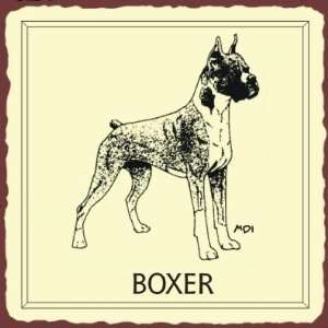  Boxer Dog Vintage Metal Animal Retro Tin Sign