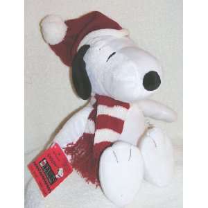   Plush Musical 13 inch Snoopy Doll in Red & White Hat and Scarf Toys