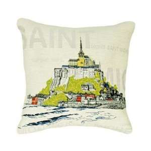  Mont St. Michele Pop Tapestry Pillow