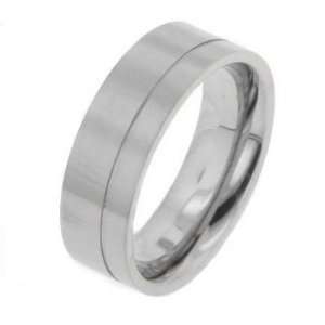 Mens Unispace Stripe Titanium Wedding Band Ring Size 9(Sizes 9,10,11)