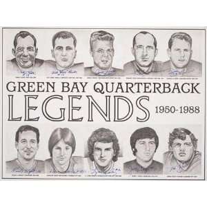 Green Bay Packers Quarterback Legends 18x24 Print  Sports 
