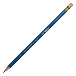12 Prismacolor Col Erase Pencil w/Eraser Blue 70530200447  