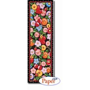   ME HEARTS AND FLOWERS BOOKMARKS   2 x 6 1/2   36/pk
