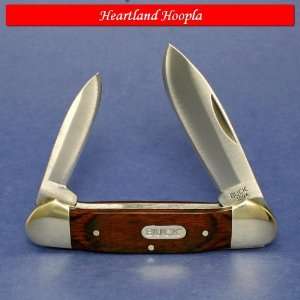  Buck Canoe Knife With Brown Wood Handles   BU389BRS 