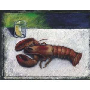  Lobster And Glass    Print