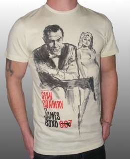 Mens James Bond 007 retro style vintage new T shirt top  