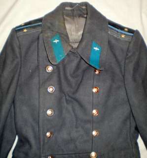 Vintage Russian Soviet Military Army Officer Winter Overcoat Shinel 