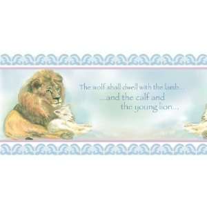 Lion and the Lamb Pastel Wallpaper Border by Writings on the Wall