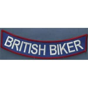  BRITISH BIKER BOTTOM ROCKER ENGLAND UK BACK VEST PATCH 