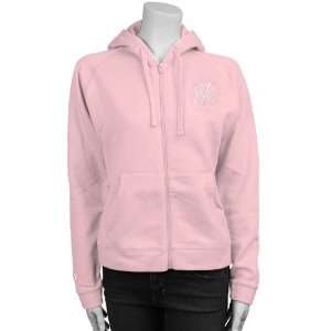   York Yankees Pink Ladies Full Zip Hoody Sweatshirt