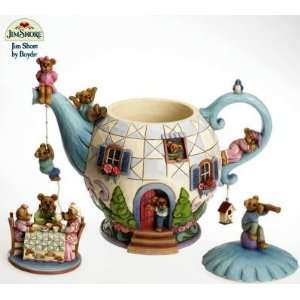 BOYDS BEARS JIM SHORE *The Potsley Family TeapotHome is Where the 