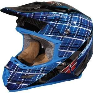  Fly Formula Mad Plaid Full Face Helmet X Large  Blue 