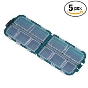 Tackle Box, Portable Plastic Fishing Tackle Box with 10 Compartments 