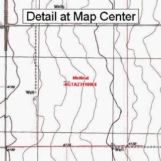  USGS Topographic Quadrangle Map   McNeal, Arizona (Folded 