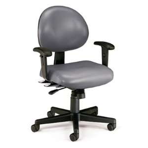   Charcoal 24 Hour Task Chair with arms 241 AA 604