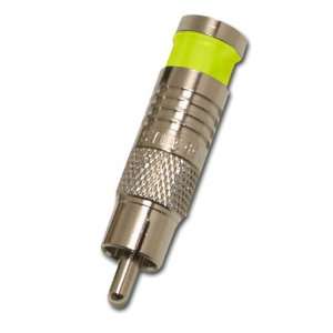  RCA Connector for RG6/U   Yellow   25 Pk