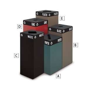 SAFCO Public Square Steel Recycling Containers   Brown  