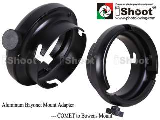 Metal COMET to Bowens Mount Ring Adapter for Monolight  