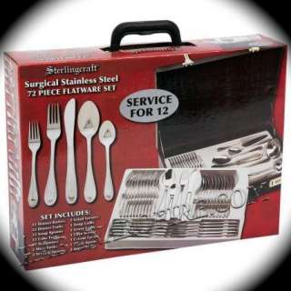 Stainless Steel Silver Flatware Set Forks, Spoon 72 pc.  