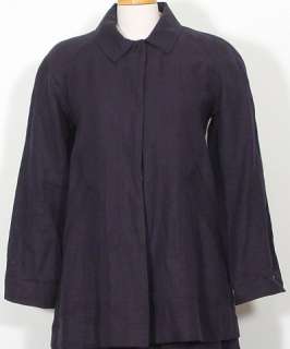 NWT EILEEN FISHER Ink Washed Linen Twill Boxy Jacket L  