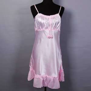  Petticoat Chemise Braces Skirt Sleepwear Robe Pink One 