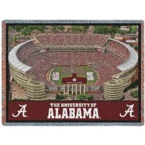  University of Alabama Bryant Denny Stadium Throw 70 x 54 