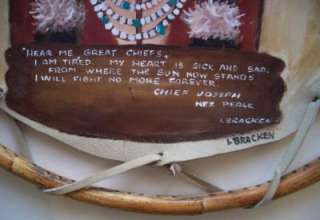 Chief Joseph Nez Perce Original Painting by I. Bracken  