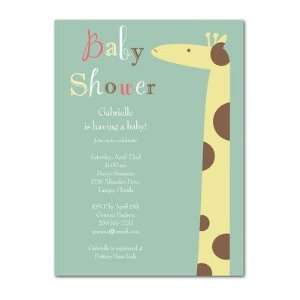    Baby Shower Invitations   Gentle Giraffe By Meri Meri Baby