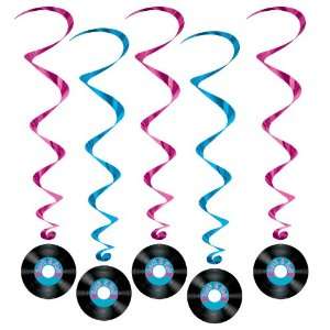   Beistle Company Rock N Roll Record Swirls (5 count) 