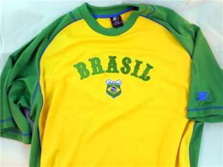 Brasil Futebol Soccer Jersey Shirt Starter Yellow Green Brazil Short 