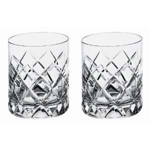 Orrefors Crystal Sofiero Double Old Fashioned Pair  