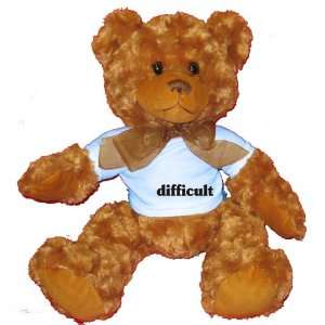  difficult Plush Teddy Bear with BLUE T Shirt Toys & Games