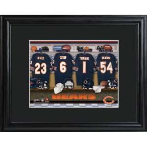  Baby Keepsake Chicago Bears Personalized NFL Locker Room Print 